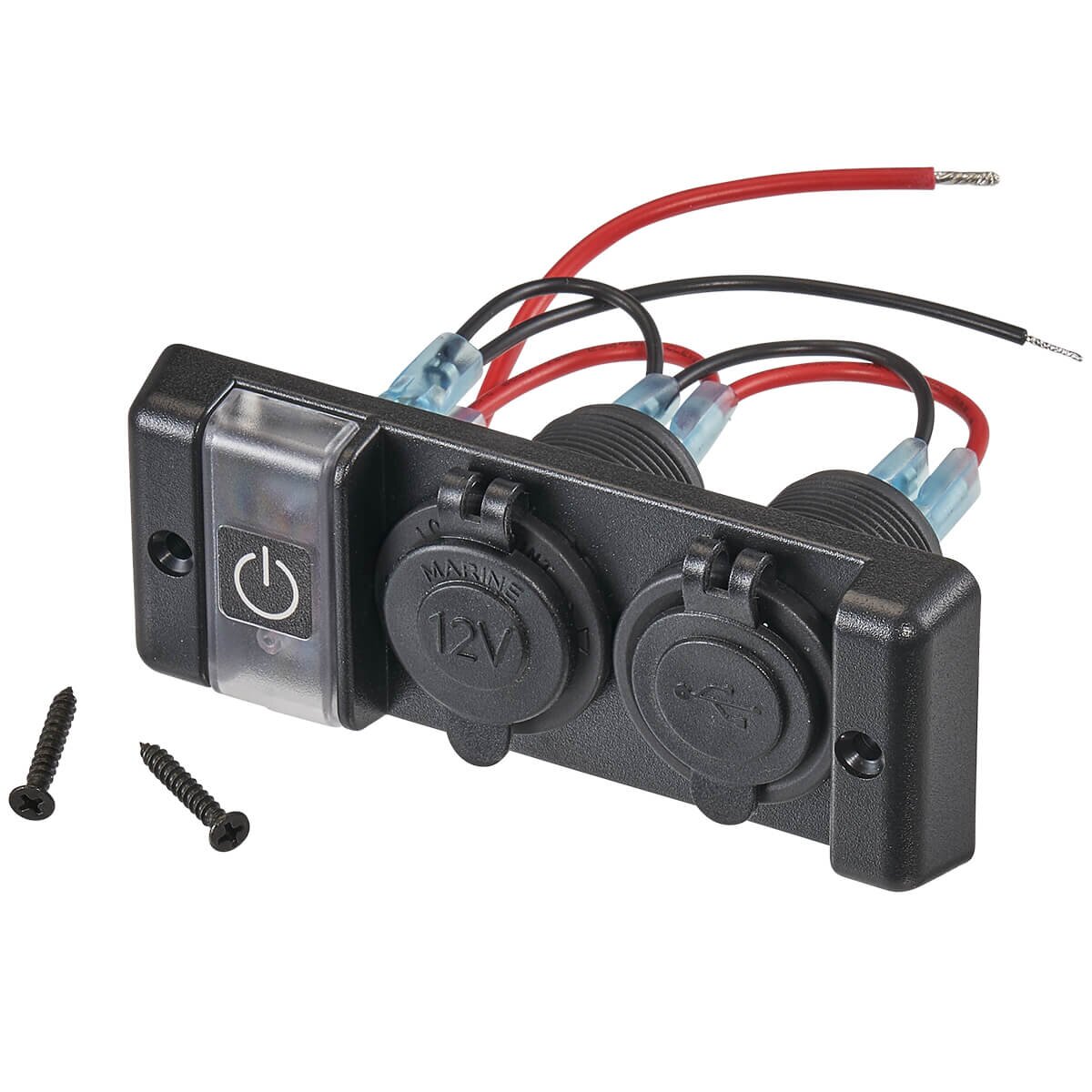 ECTIVE KFZ-Einbaukonsole mit 2x USB und 12V-Bordspannungssteckdose