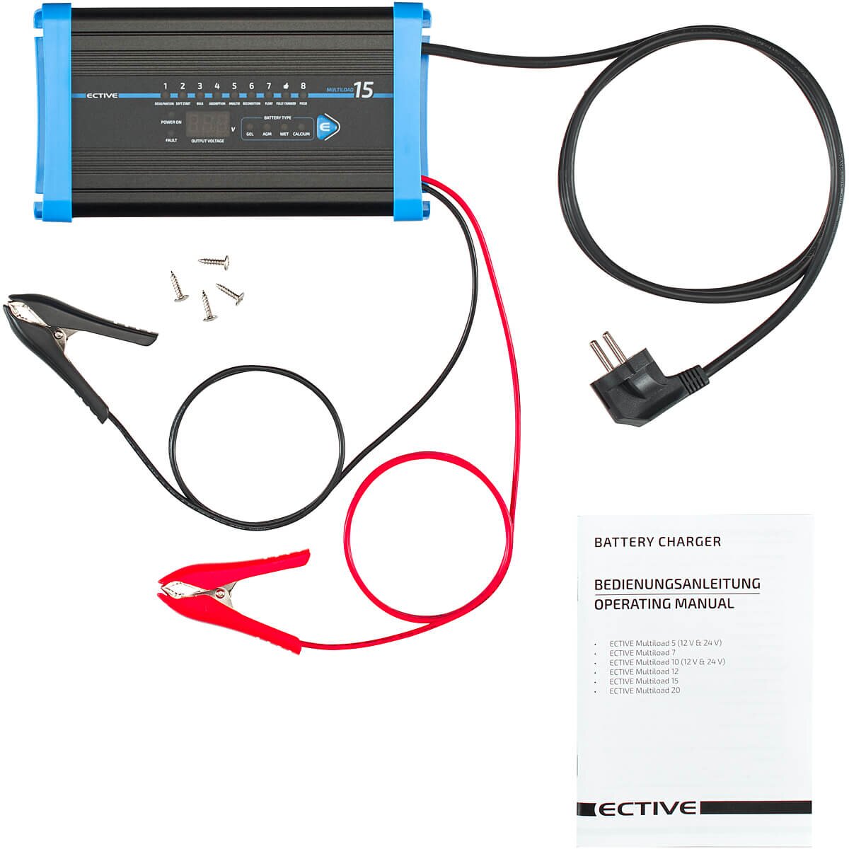 ECTIVE Multiload 15 15A/12V 8-Stufen Batterieladegerät