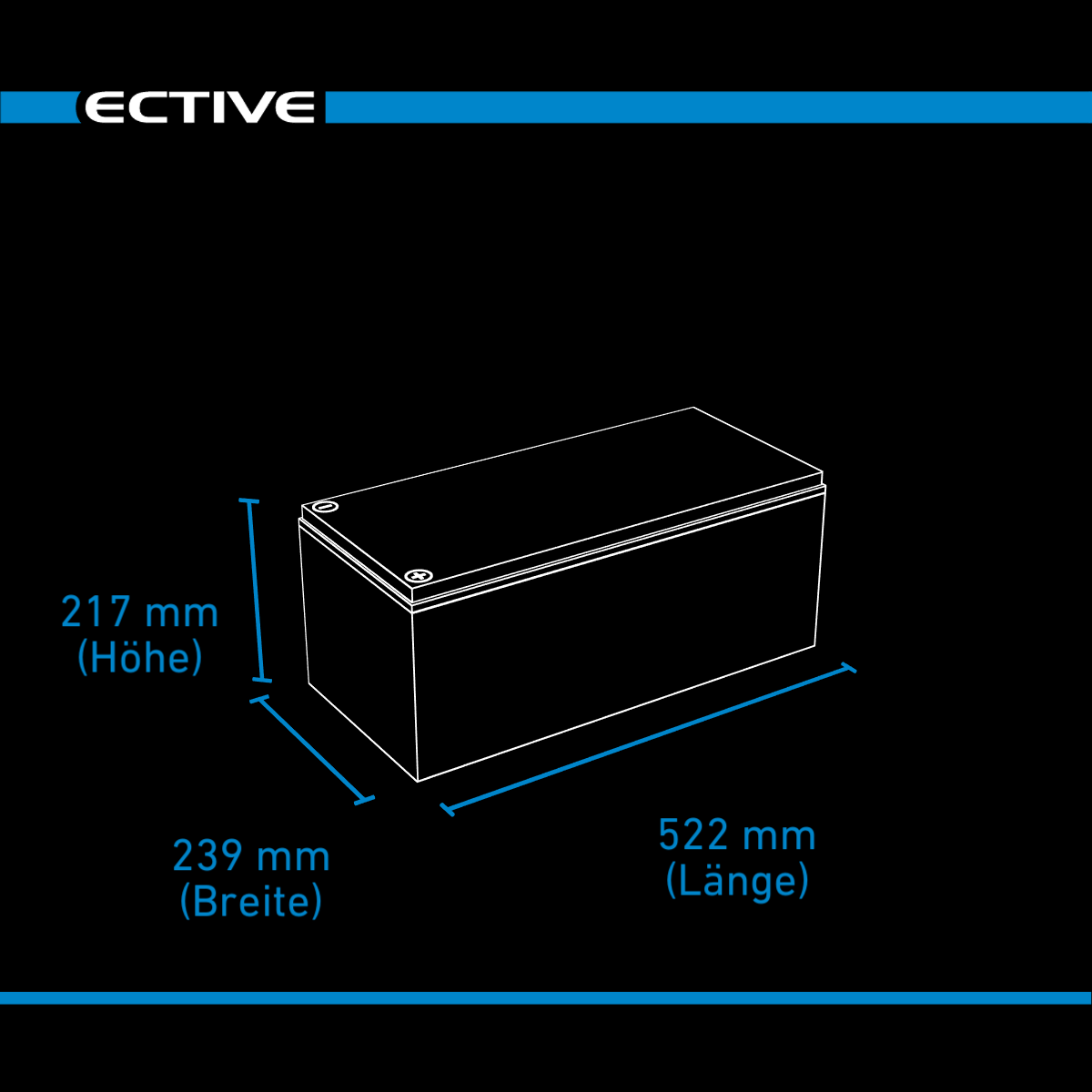ECTIVE DC 230S GEL Deep Cycle mit LCD-Anzeige 230Ah