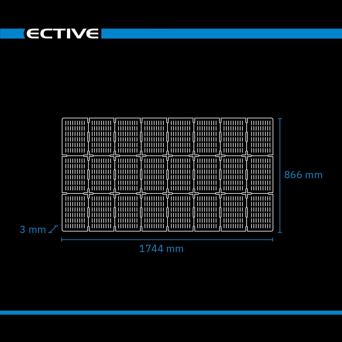 ECTIVE MSP 216 SunGrid faltbares Solarmodul 216W Solartasche