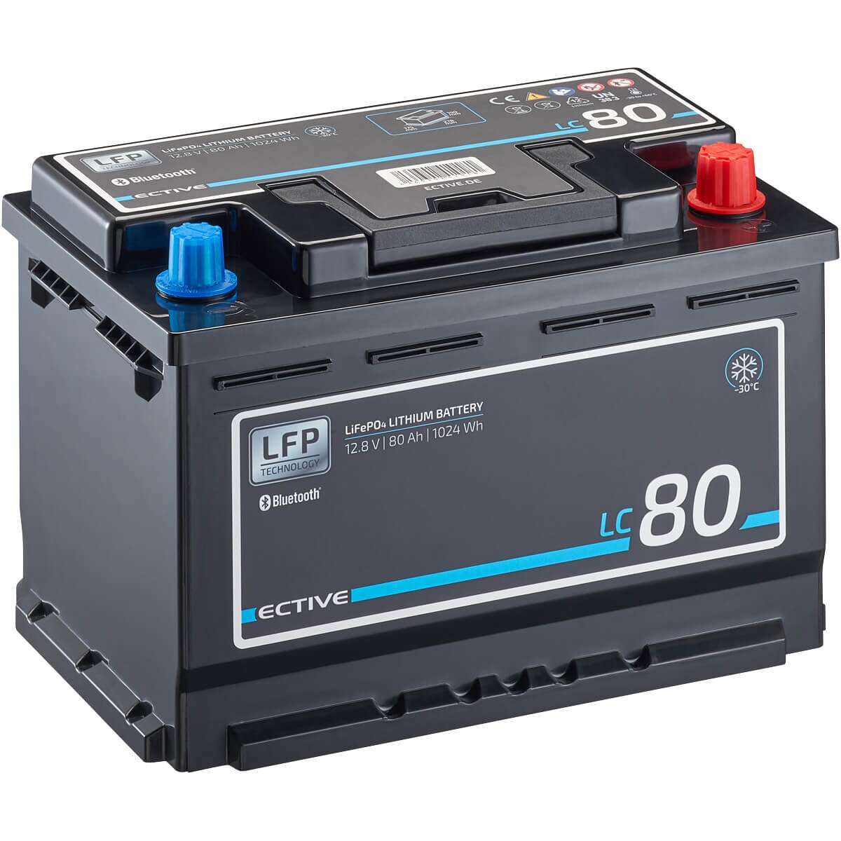 ECTIVE LC 80 LT 12V LiFePO4 Versorgungsbatterie 80 Ah
