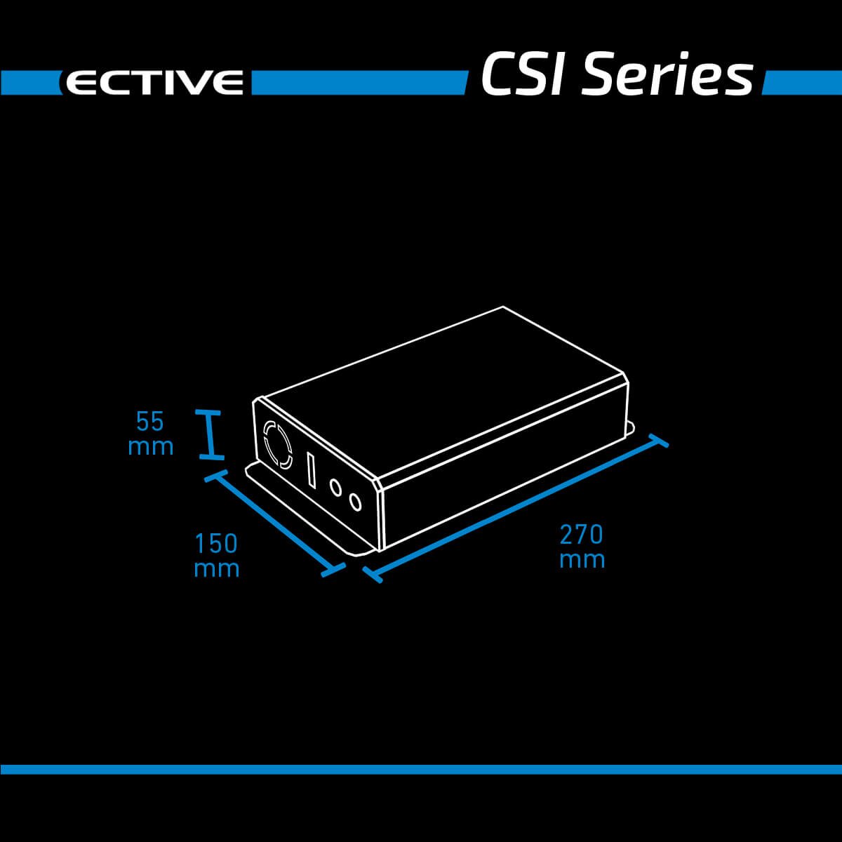 ECTIVE CSI 3 300W/12V Sinus-Wechselrichter
