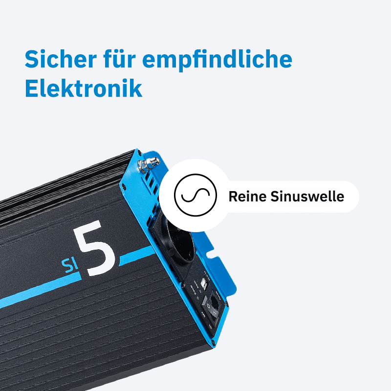 ECTIVE SI 5 500W/12V Sinus-Wechselrichter mit reiner Sinuswelle
