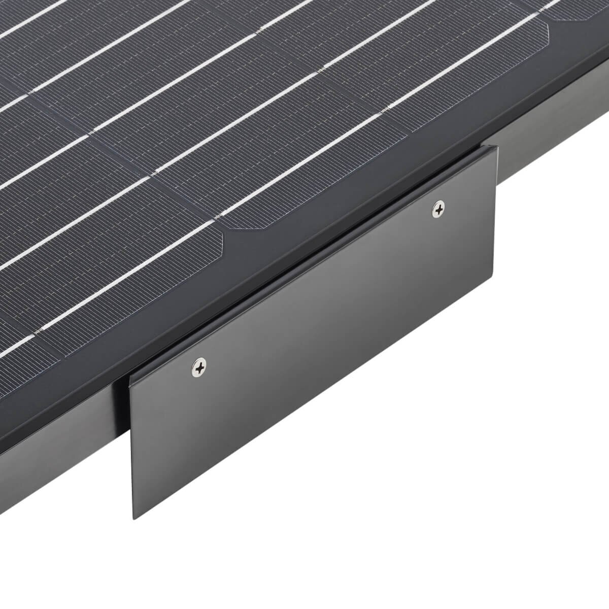 ECTIVE 2-teilig Alu-Haltespoiler für Solarmodule (schwarz)
