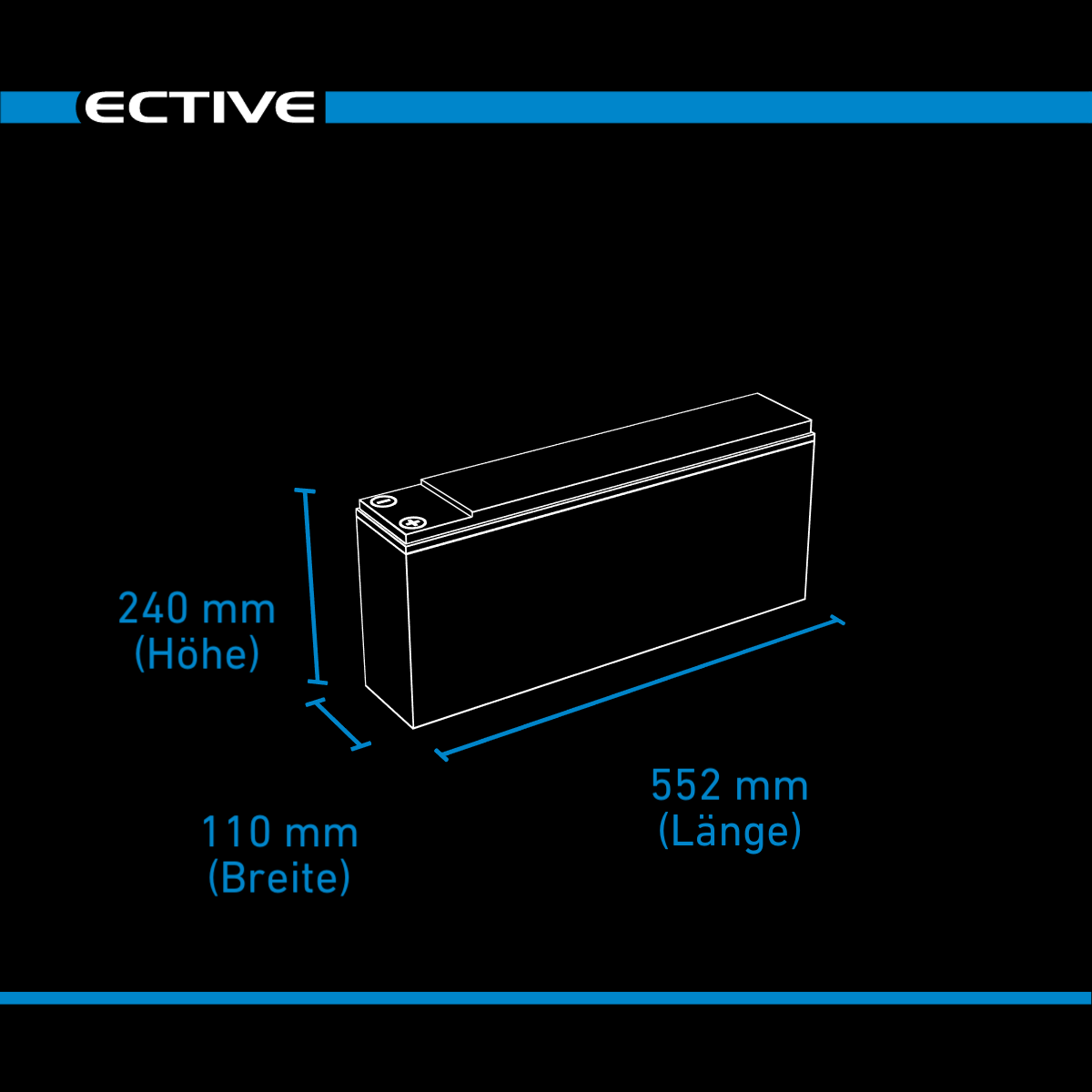 ECTIVE DC 150 AGM Slim 12V 150Ah