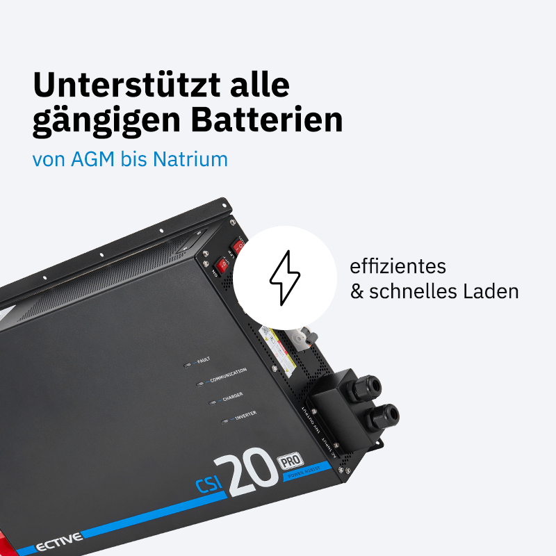 ECTIVE CSI 20 PA-RCD PRO 2000W/12V Sinus-Wechselrichter