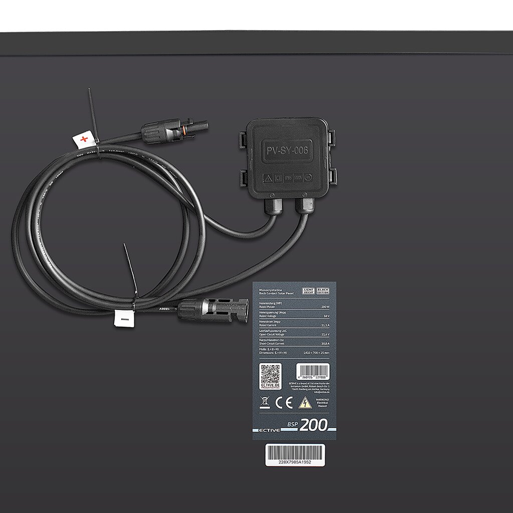 ECTIVE BSP 200 Black Lightweight Monokristallin Solarmodul 200W