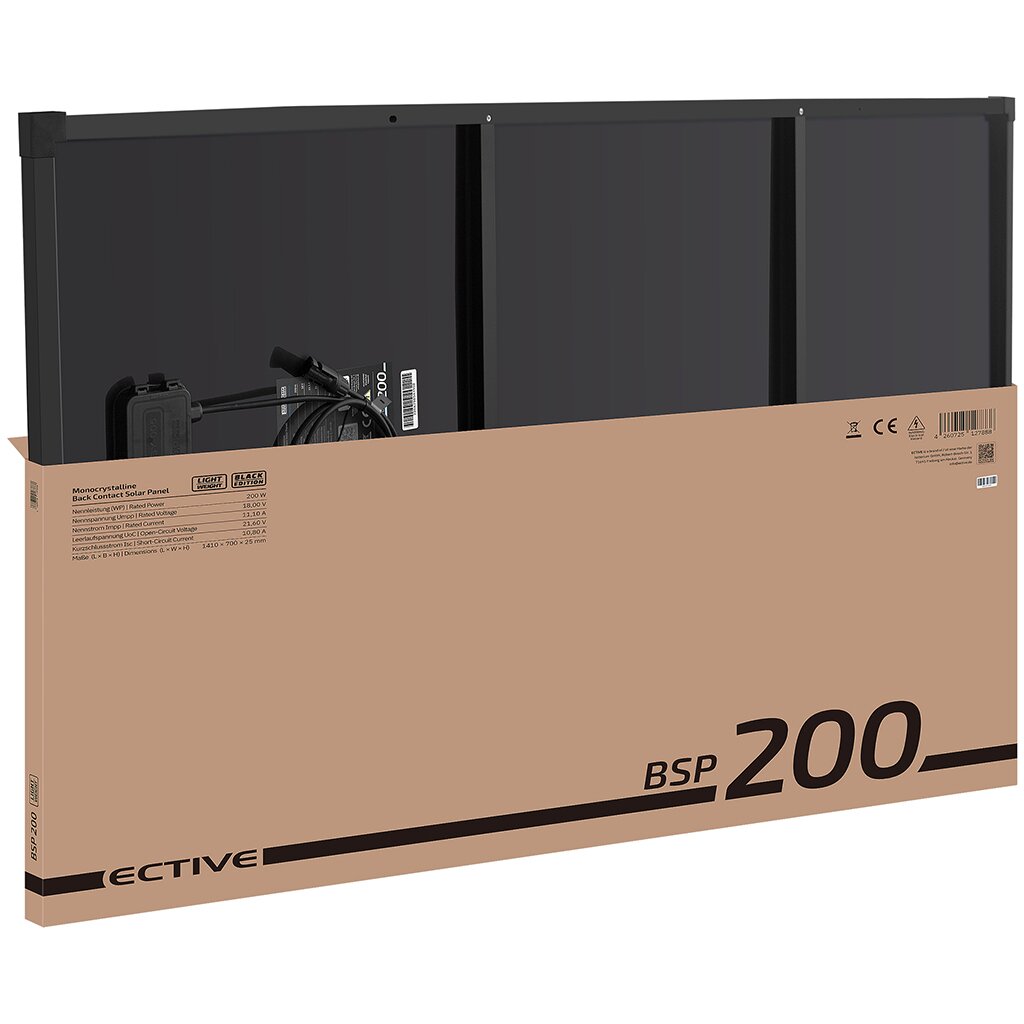 ECTIVE BSP 200 Black Lightweight Monokristallin Solarmodul 200W