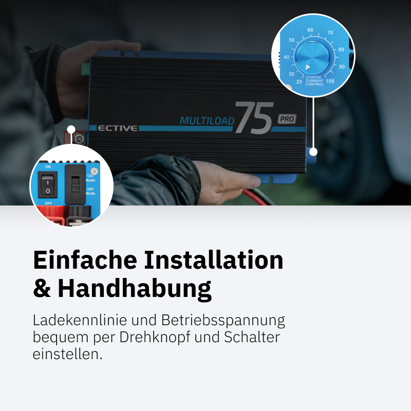 ECTIVE Multiload 75 PRO 75A/12V und 37,5A/24V Batterieladegerät Gen. 3