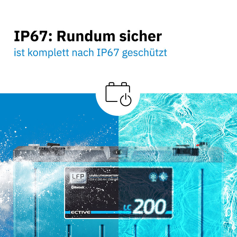 ECTIVE LC 200 Marine LT 12V LiFePO4 Lithium Versorgungsbaterie 200Ah