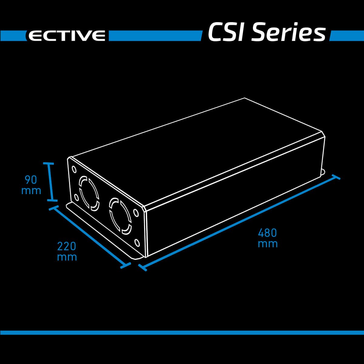 ECTIVE CSI 20 2000W 12V Sinus-Wechselrichter