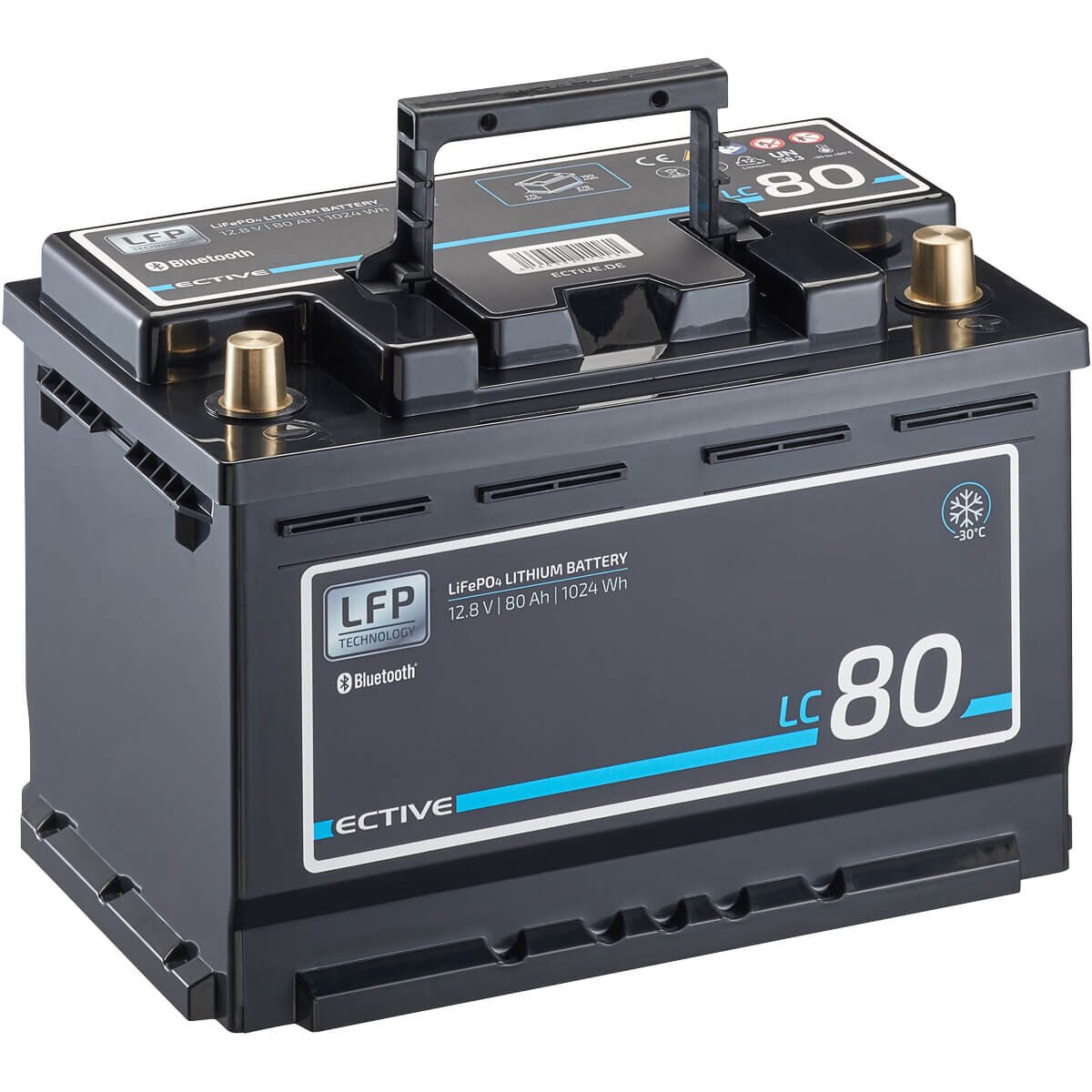 ECTIVE LC 80 LT 12V LiFePO4 Versorgungsbatterie 80 Ah