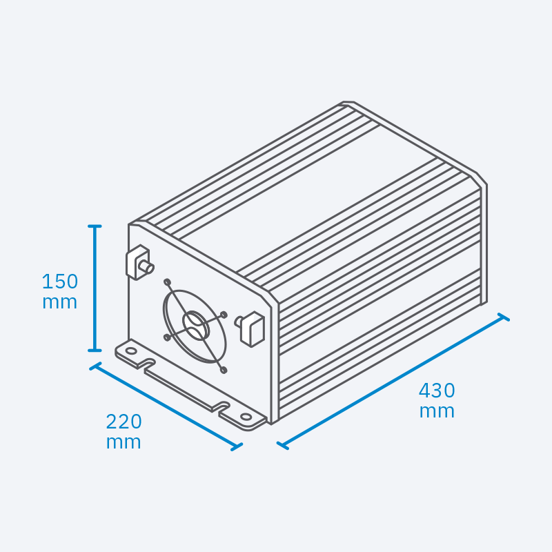 ECTIVE SSI 10 1000W/12V PRO Sinus-Wechselrichter