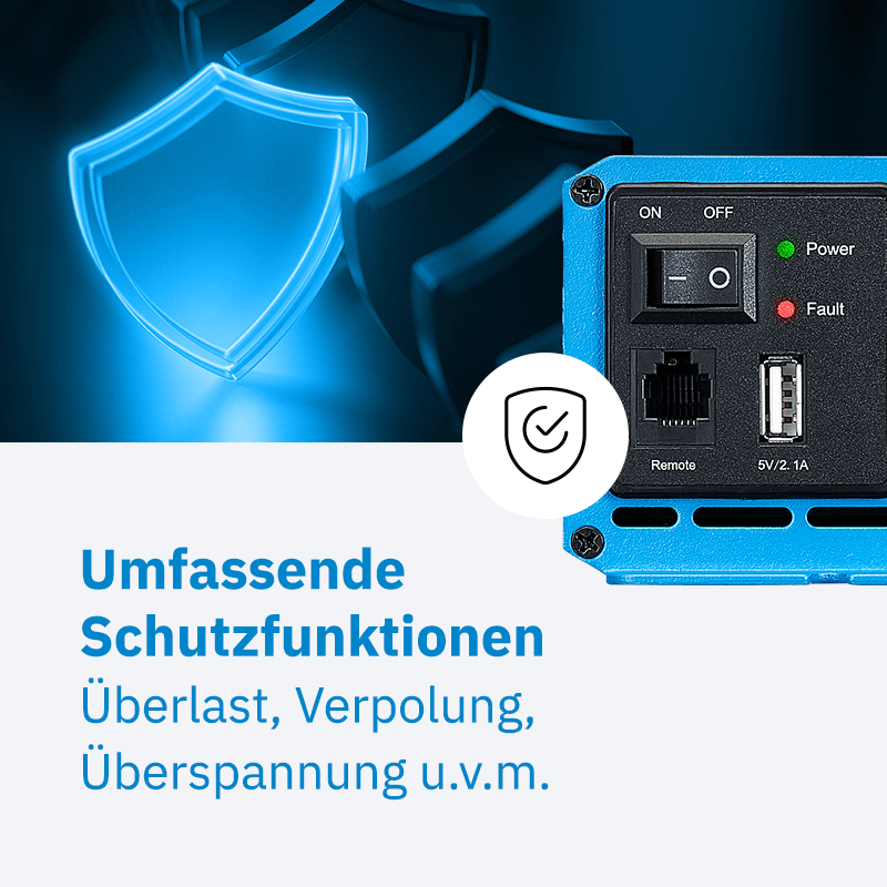 ECTIVE SI 5 500W/12V Sinus-Wechselrichter mit reiner Sinuswelle