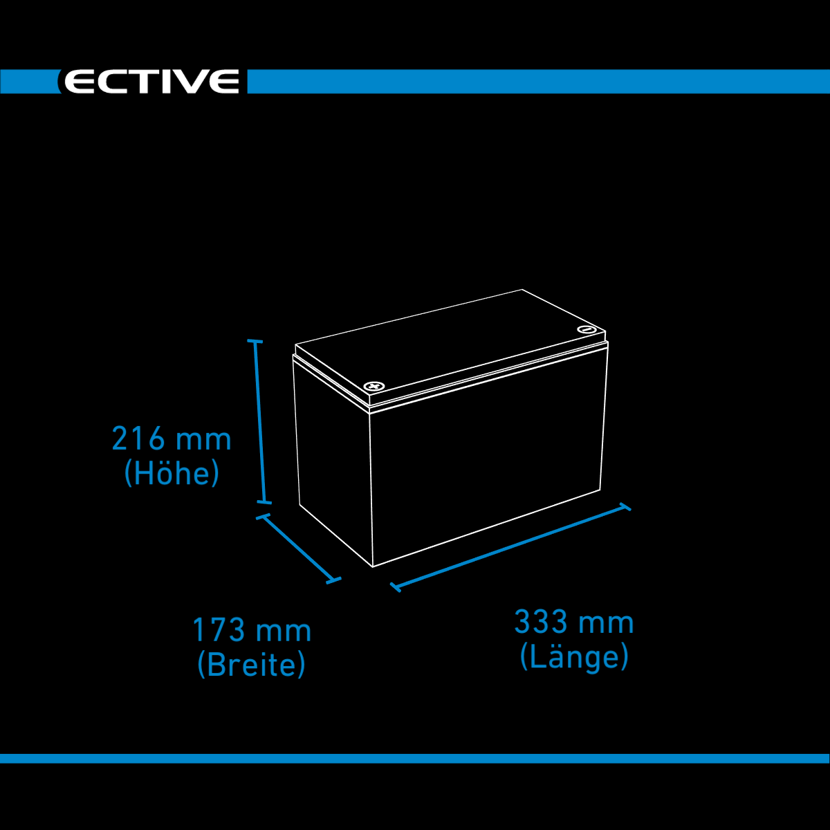 ECTIVE DC 115S GEL Deep Cycle mit LCD-Anzeige 115Ah