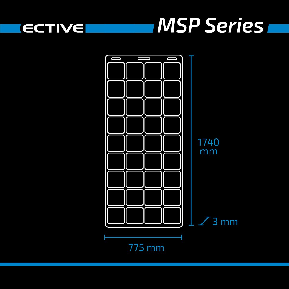 ECTIVE MSP 260 Flex flexibles Solarmodul monokristallin 260W