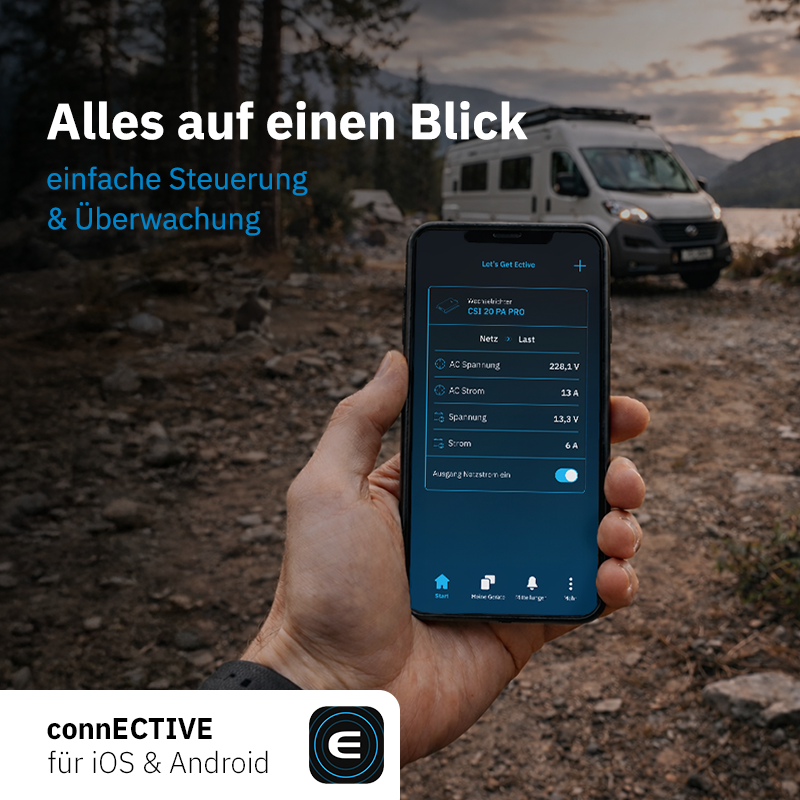 ECTIVE CSI 20 PA PRO 2000W/12V Sinus-Wechselrichter