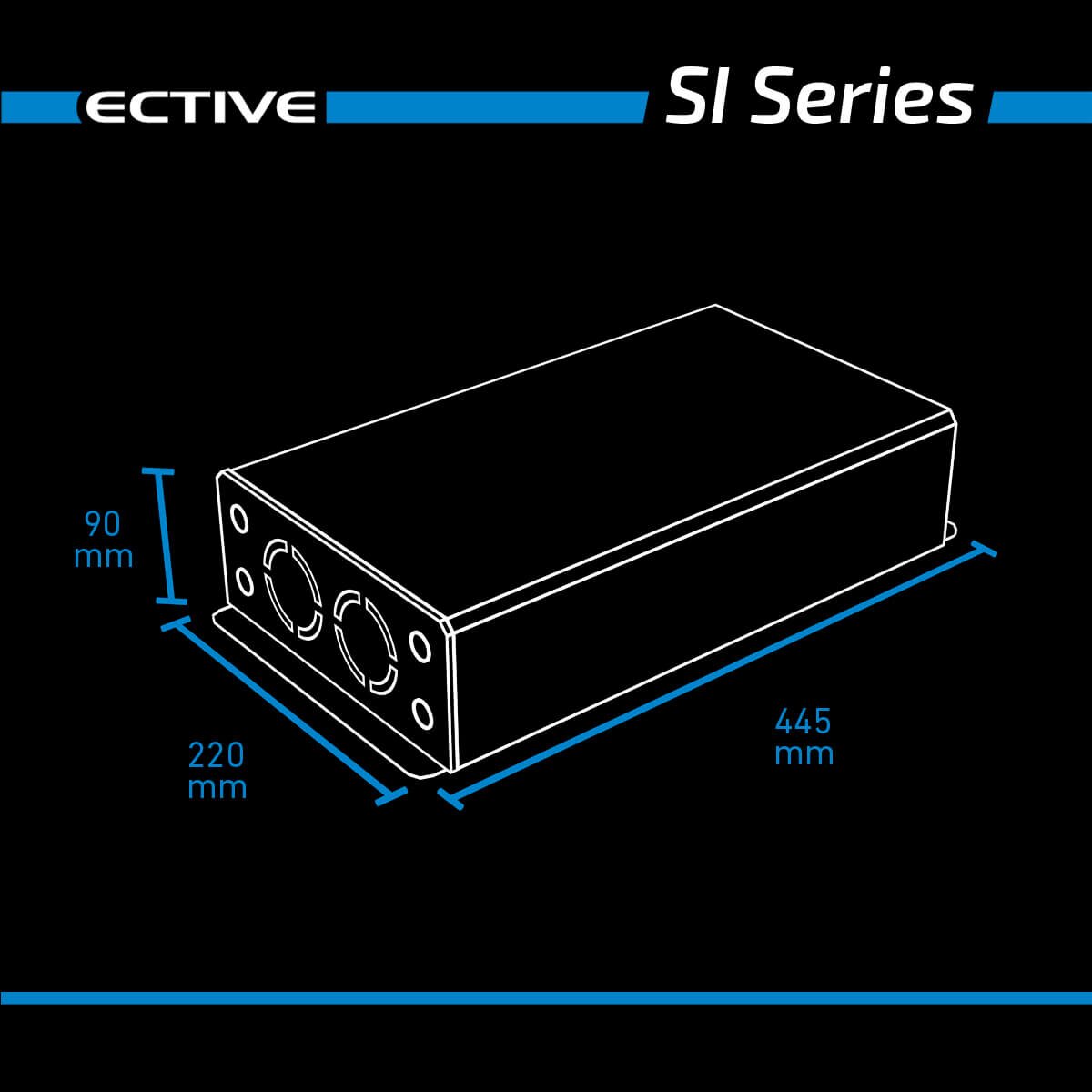 ECTIVE SI 25 2500W/24V Sinus-Wechselrichter mit reiner Sinuswelle