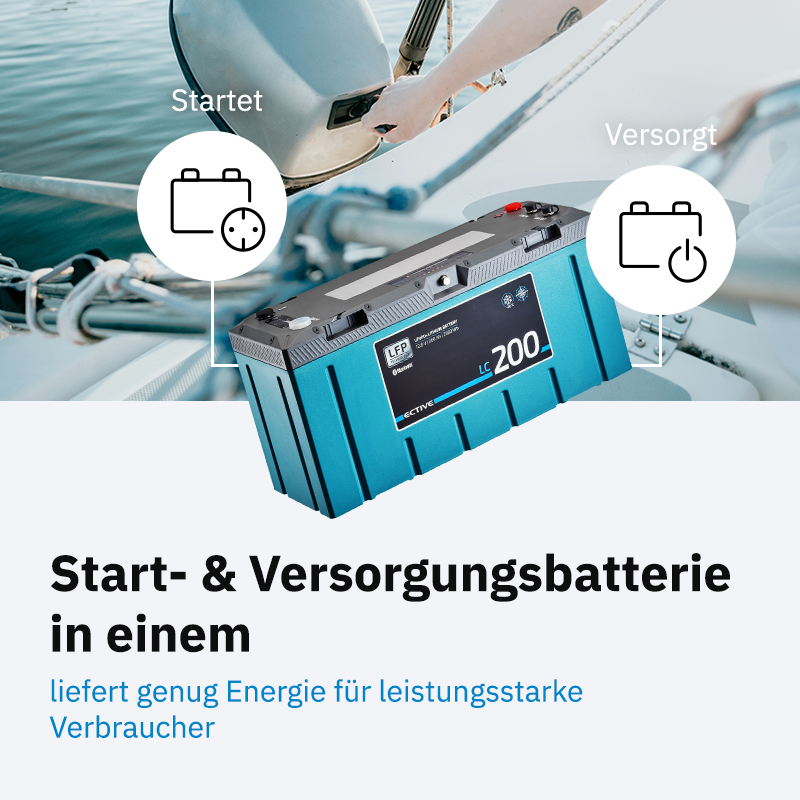 ECTIVE LC 200 Marine LT 12V LiFePO4 Lithium Versorgungsbaterie 200Ah