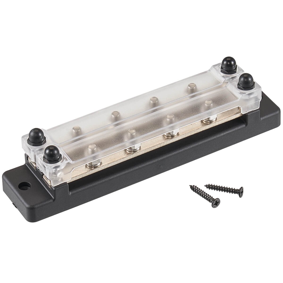 ECTIVE Dual-Stromverteilerschiene mit Unterleiste 2x4-fach 150A DC/AC
