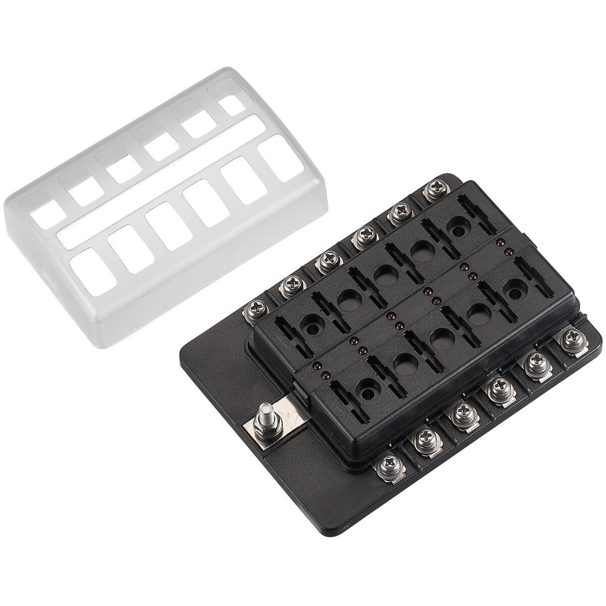 ECTIVE KFZ-Flachsicherungshalter für 12 Sicherungen 30A/32V DC