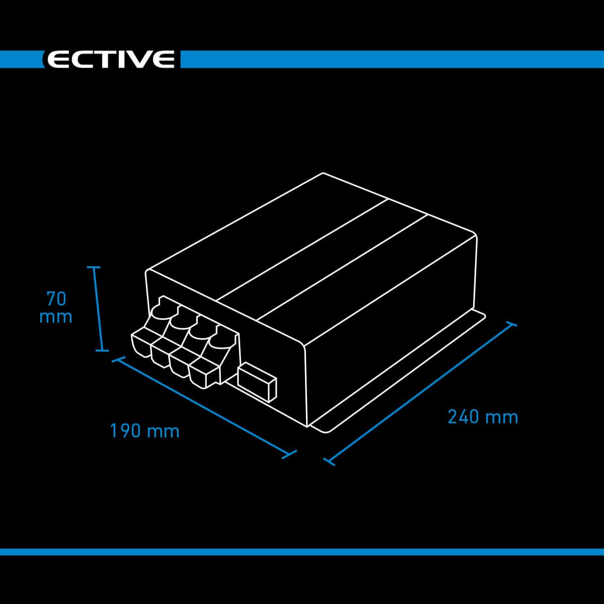 ECTIVE SBB 50 24V auf 24V Ladebooster mit MPPT-Laderegler 50A