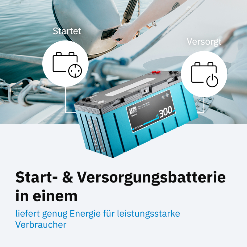 ECTIVE LC 300 Marine LT 12V LiFePO4 Lithium Versorgungsbaterie 300Ah