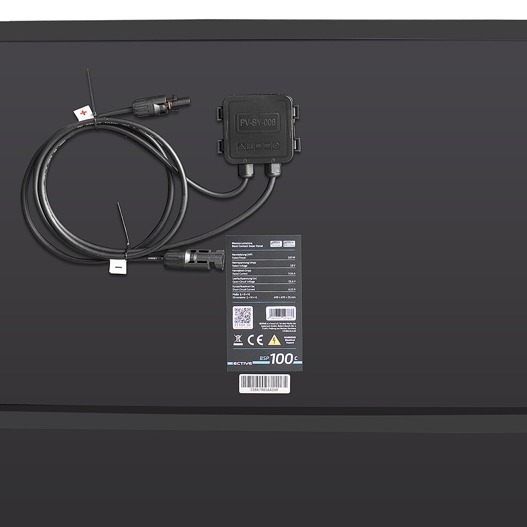 ECTIVE BSP 100C Black Lightweight Monokristallin Solarmodul 100W