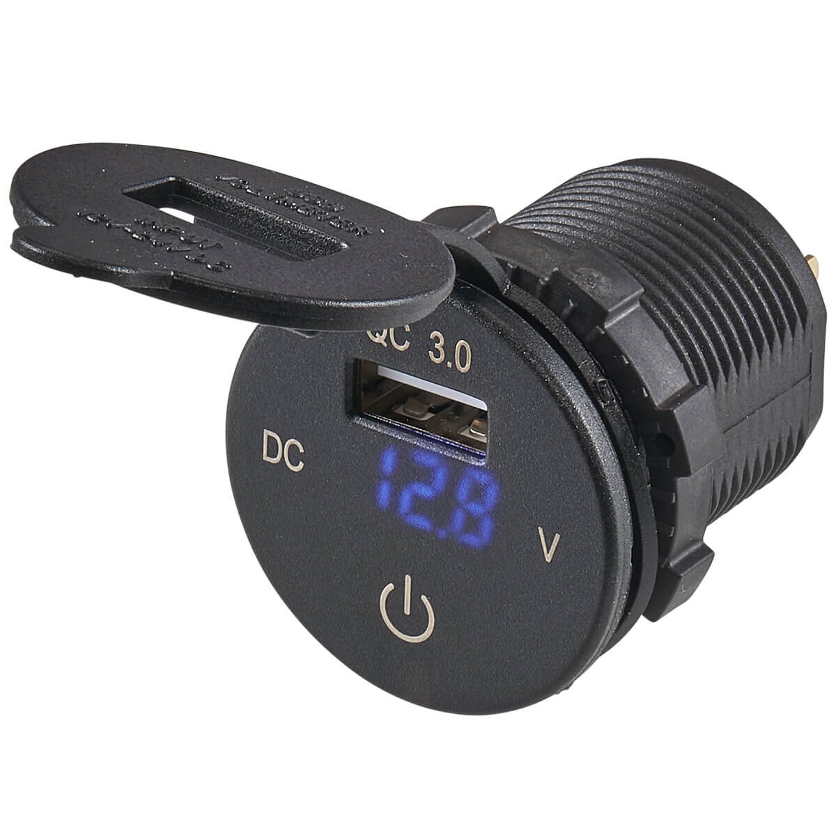 ECTIVE USB 3.0 Einbaubuchse mit Spannungsanzeige 12/24V