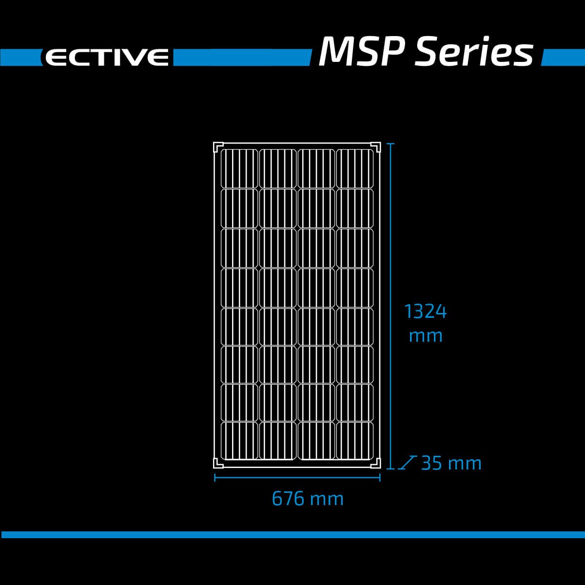 ECTIVE MSP 175 Black Monokristallines Solarmodul 175W