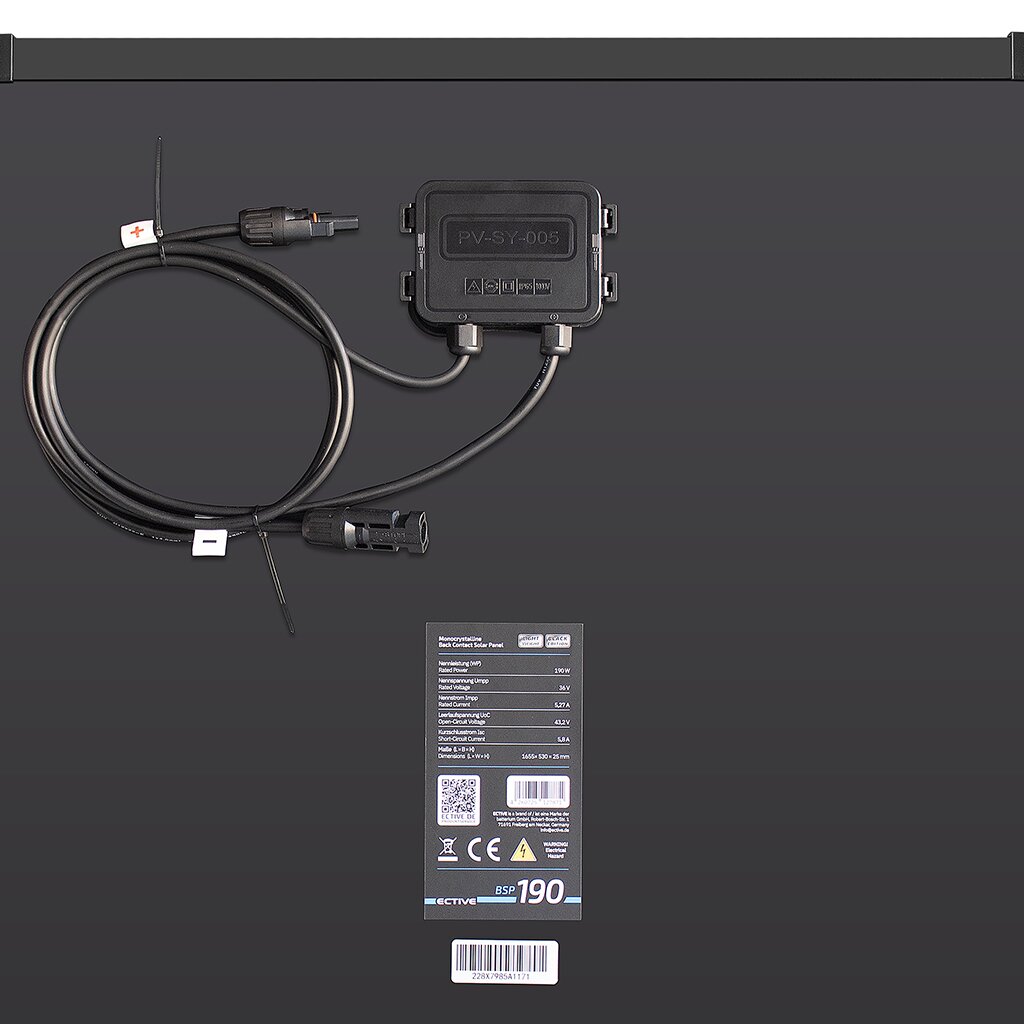 ECTIVE BSP 190 Black Lightweight Monokristallin Solarmodul 190W