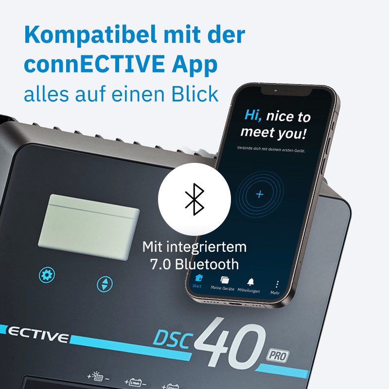 ECTIVE DSC 40 PRO Dual Solar-Laderegler für Versorgungsbaterie und Starterbatterien