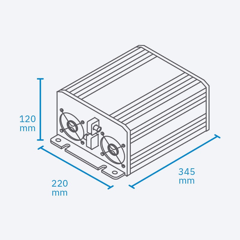 ECTIVE TSI 10 1000W/12V PRO Sinus-Wechselrichter