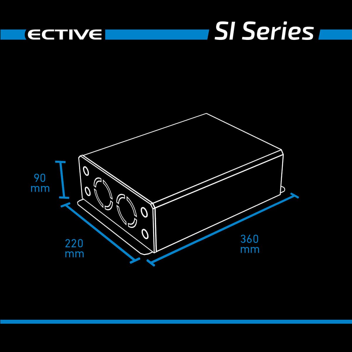 ECTIVE SI 15 1500W/12V Sinus-Wechselrichter mit reiner Sinuswelle