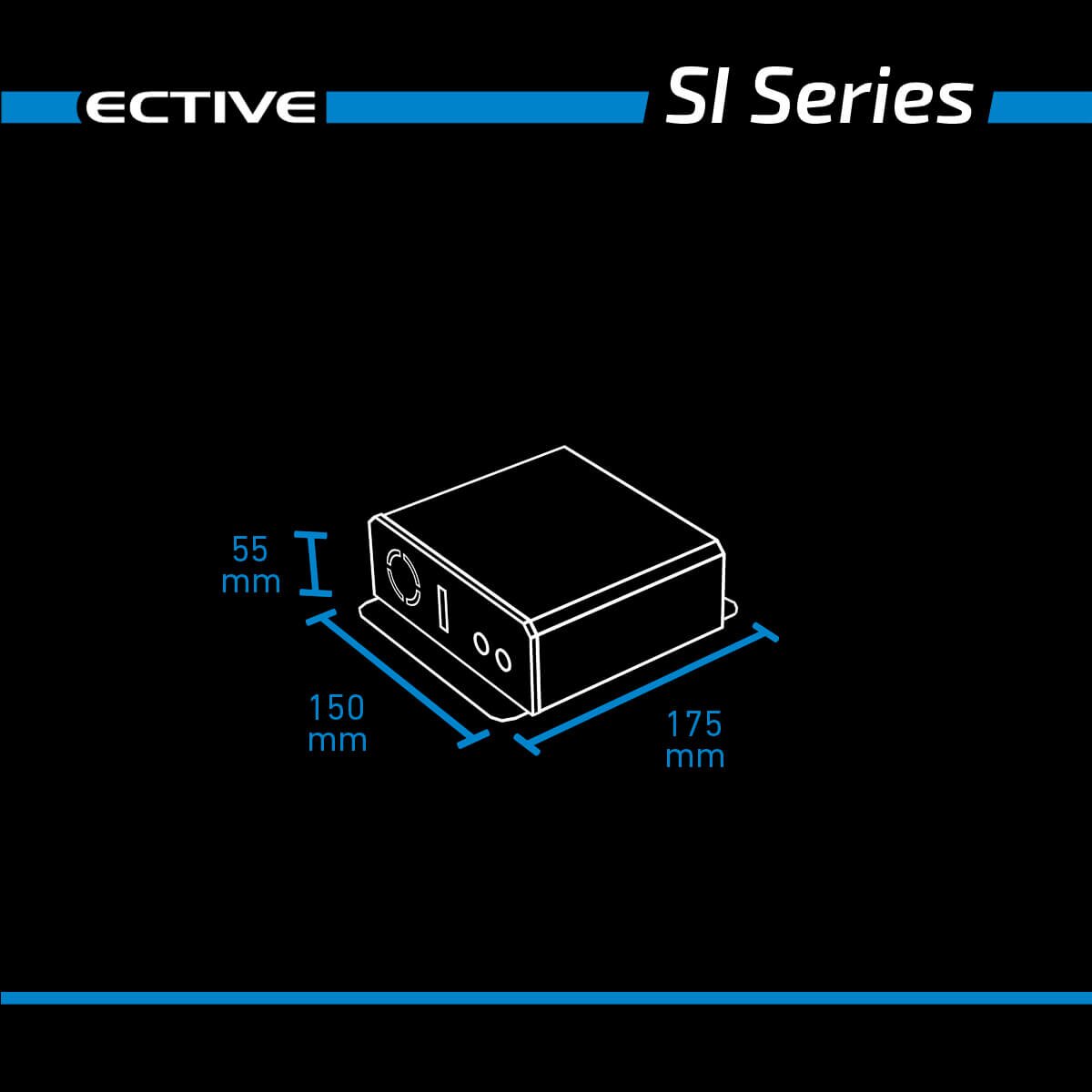 ECTIVE SI 3 300W/12V Sinus-Wechselrichter mit reiner Sinuswelle