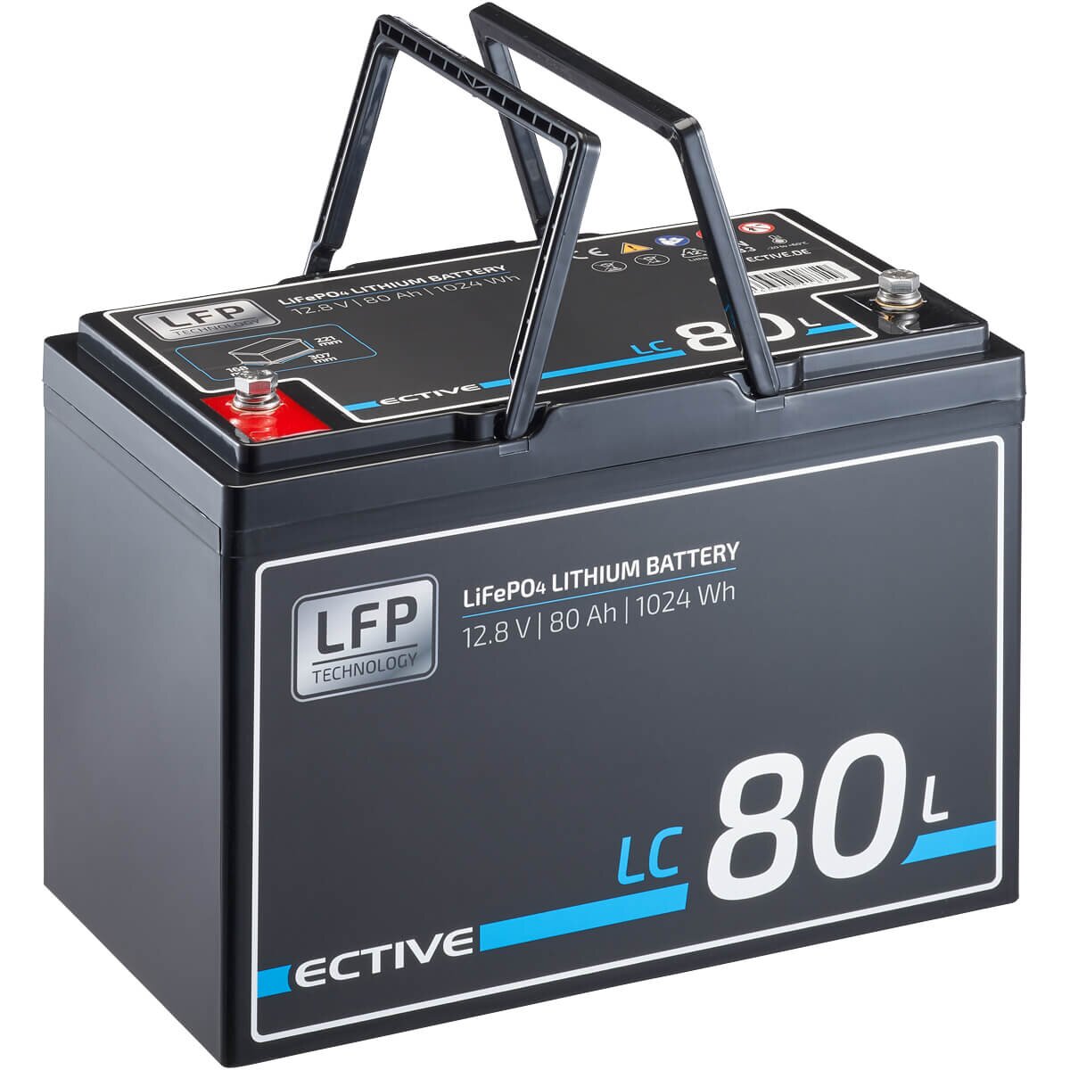 ECTIVE LC 80L 12V LiFePO4 Versorgungsbatterie 80Ah