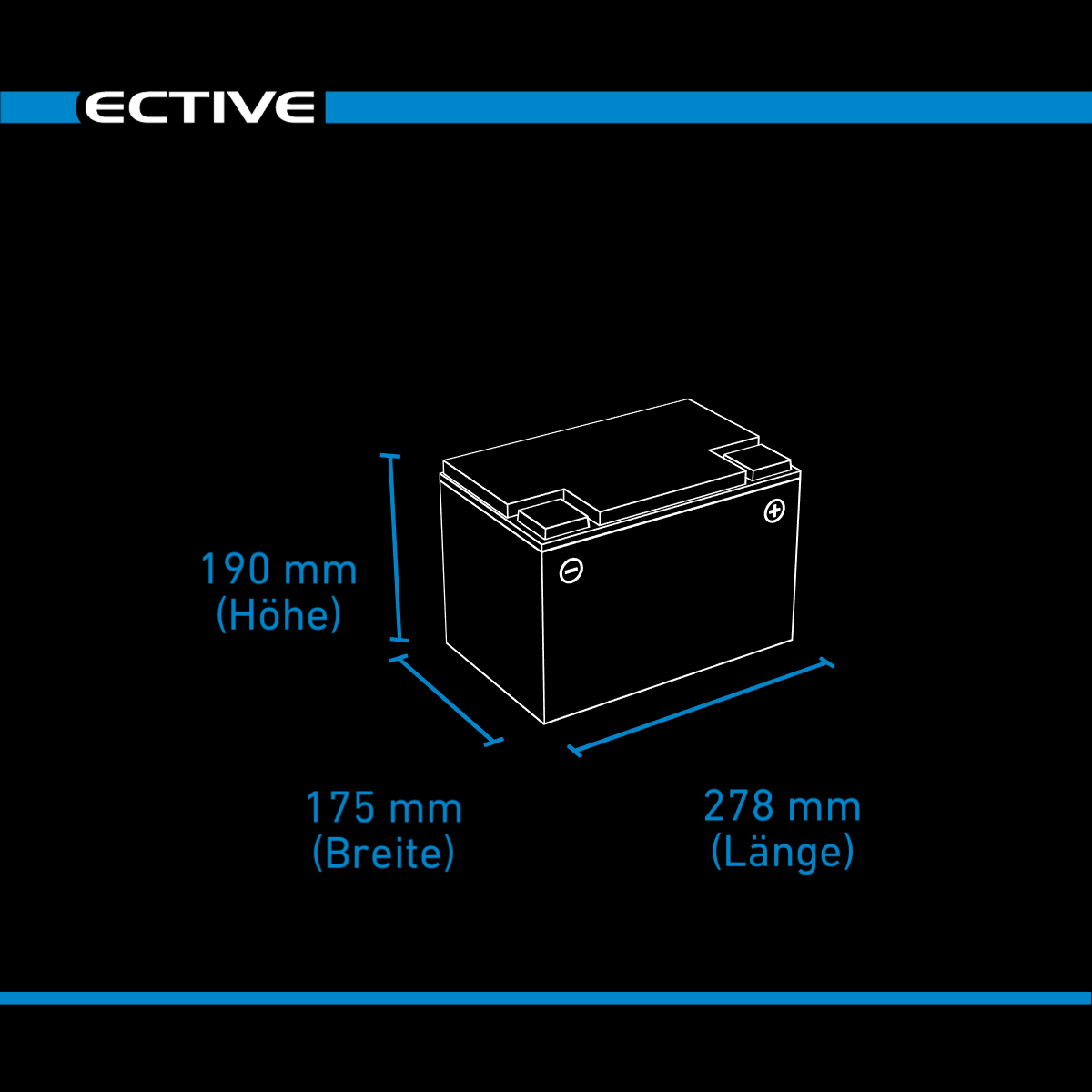 ECTIVE LC 80 LT 12V LiFePO4 Versorgungsbatterie 80 Ah