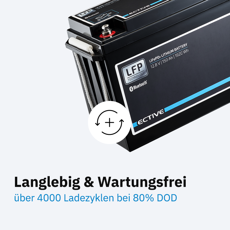 ECTIVE LC 150L BT 12V LiFePO4 Versorgungsbatterie 150 Ah