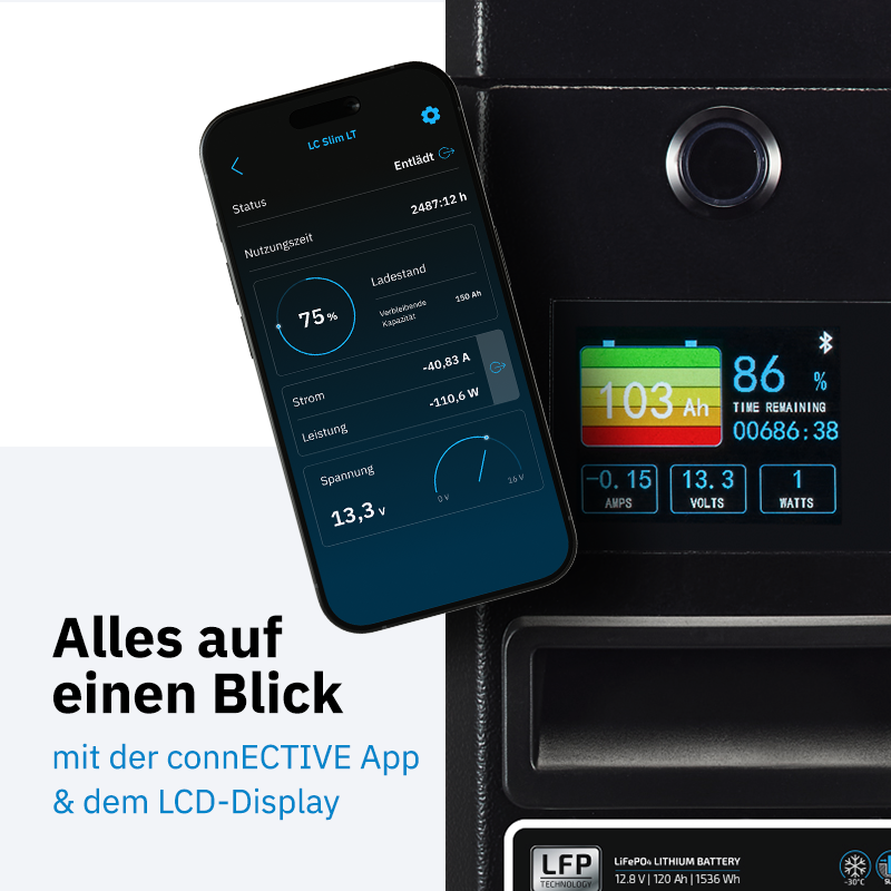 ECTIVE LC 200L LT Slim 12V LiFePO4 Lithium 200Ah
