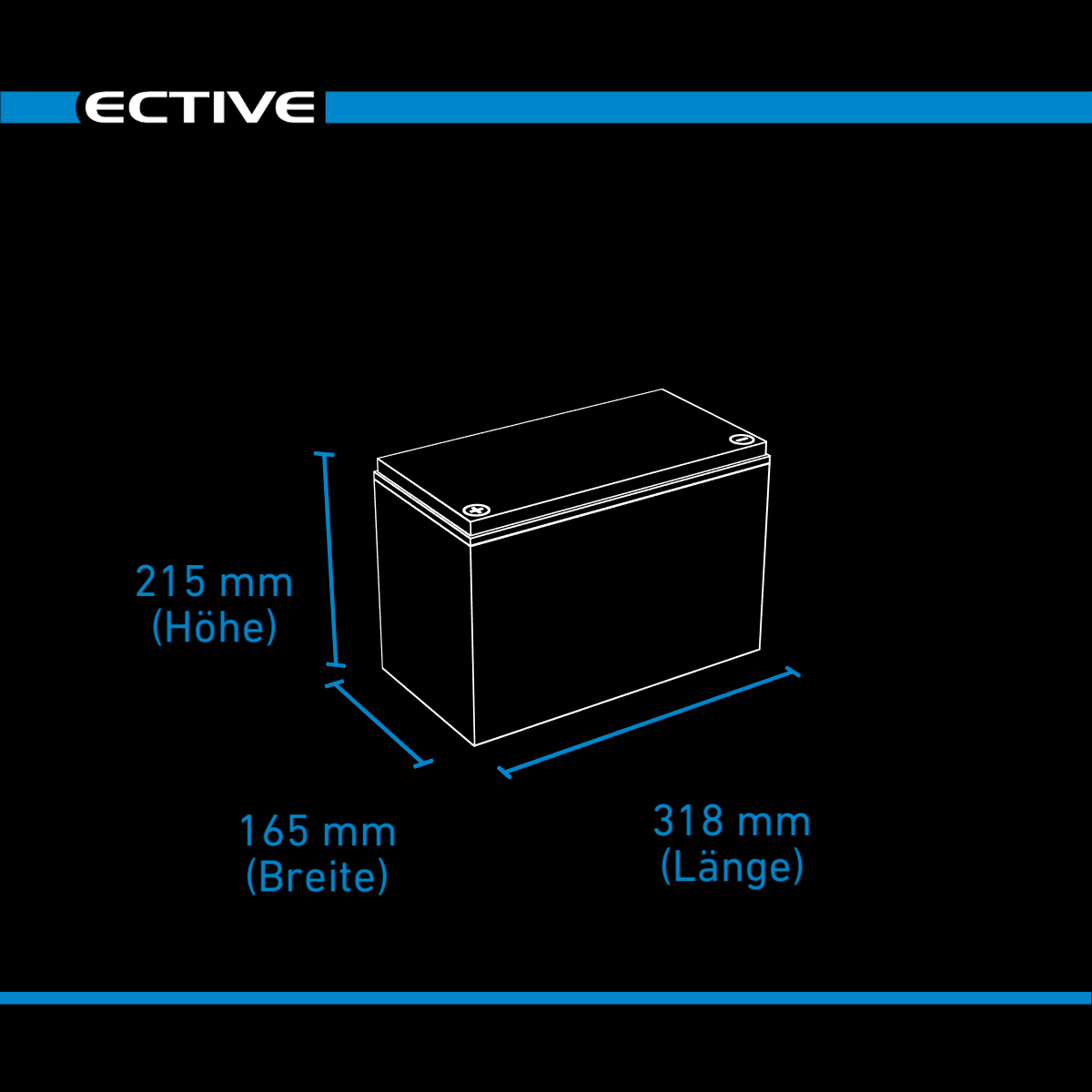ECTIVE LC 50L BT 24V LiFePO4 Versorgungsbatterie 50 Ah