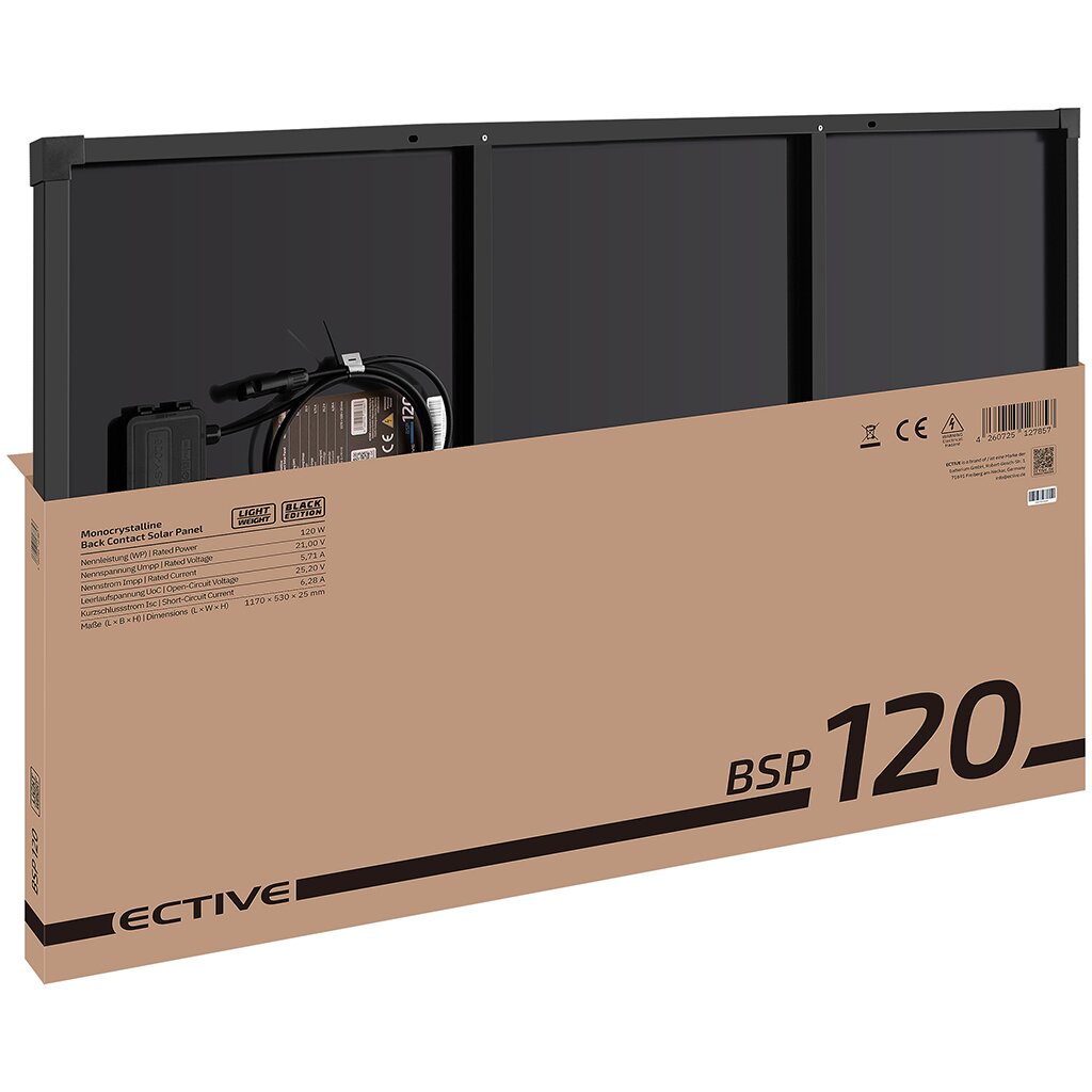 ECTIVE BSP 120 Black Lightweight Monokristallin Solarmodul 120W