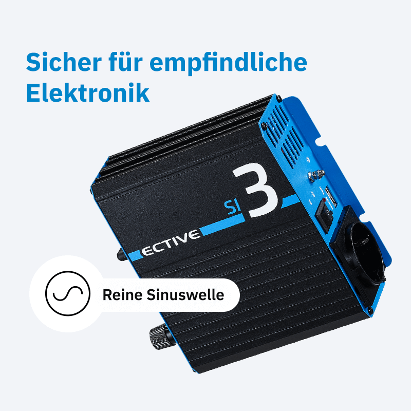 ECTIVE SI 3 300W/12V Sinus-Wechselrichter mit reiner Sinuswelle