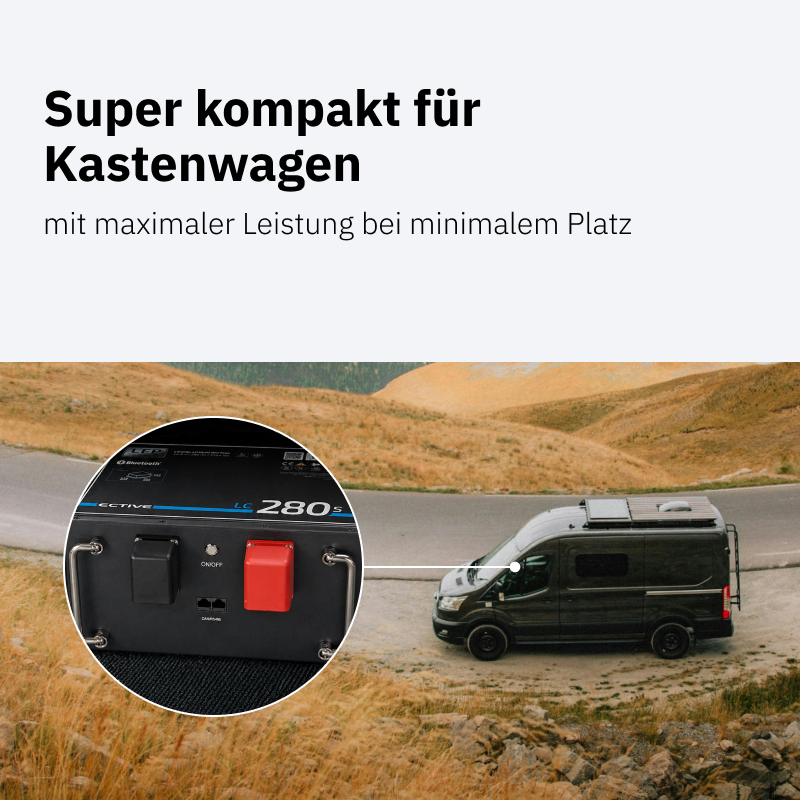 ECTIVE LC 280s LT 12V LiFePO4 Lithium Untersitzbatterie 280Ah