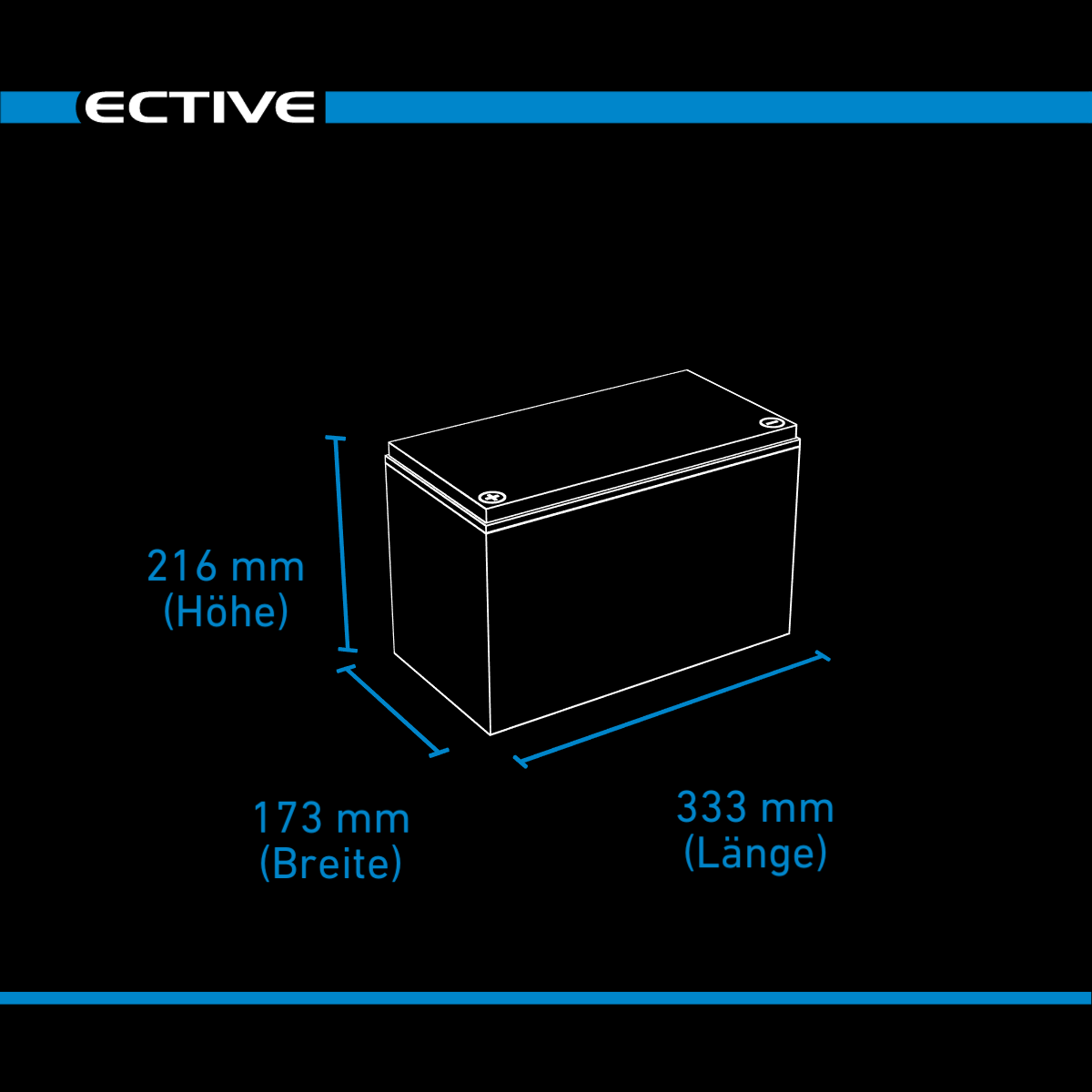ECTIVE DC 115S AGM Deep Cycle mit LCD-Anzeige115Ah