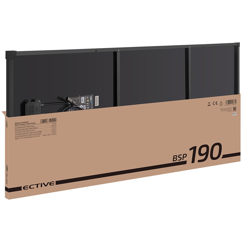 ECTIVE BSP 190 Black Lightweight Monokristallin Solarmodul 190W