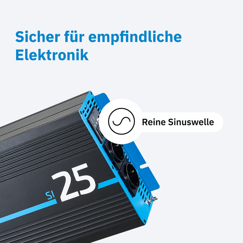 ECTIVE SI 25 2500W/12V Sinus-Wechselrichter mit reiner Sinuswelle