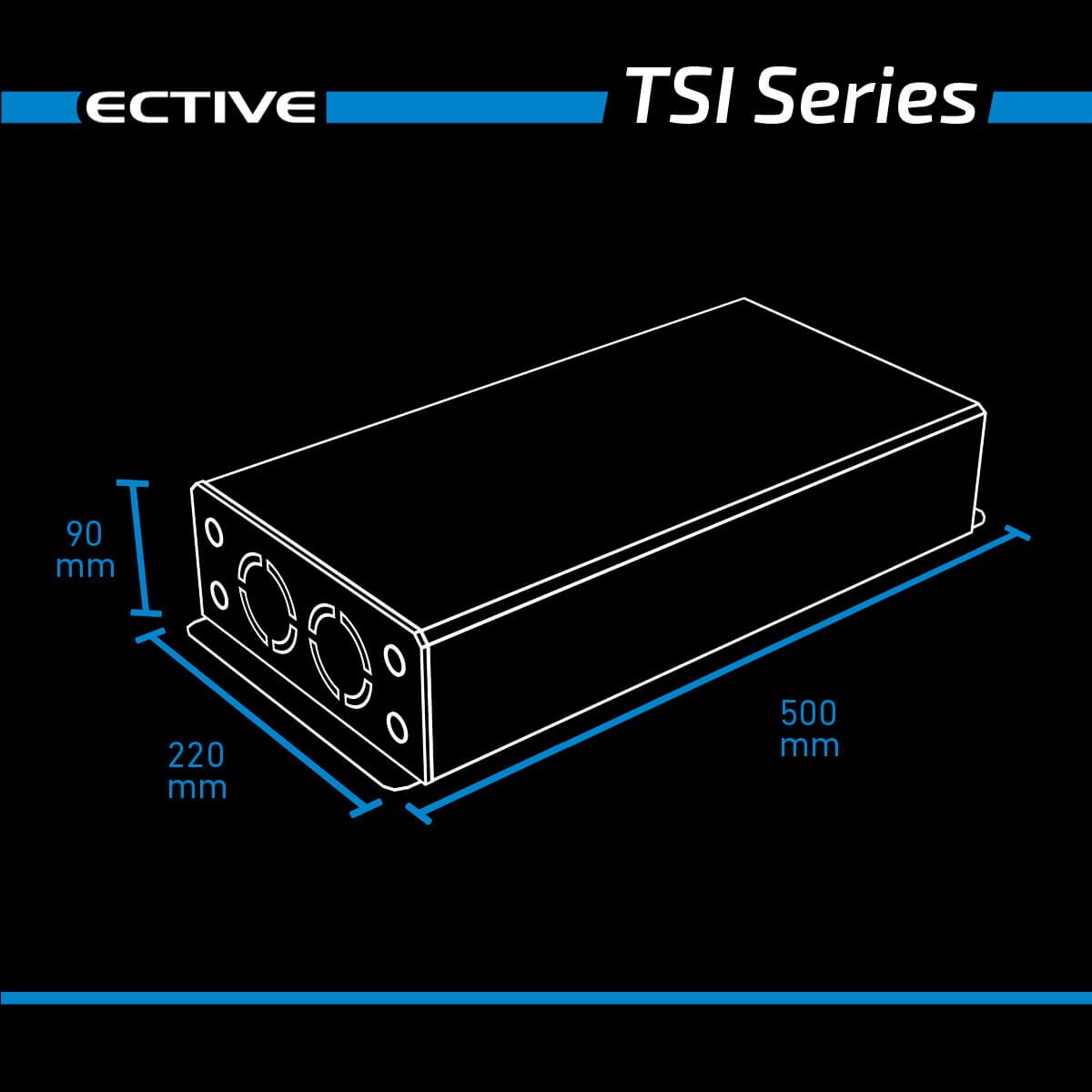 ECTIVE TSI 25 2500W 12V Sinus-Wechselrichter