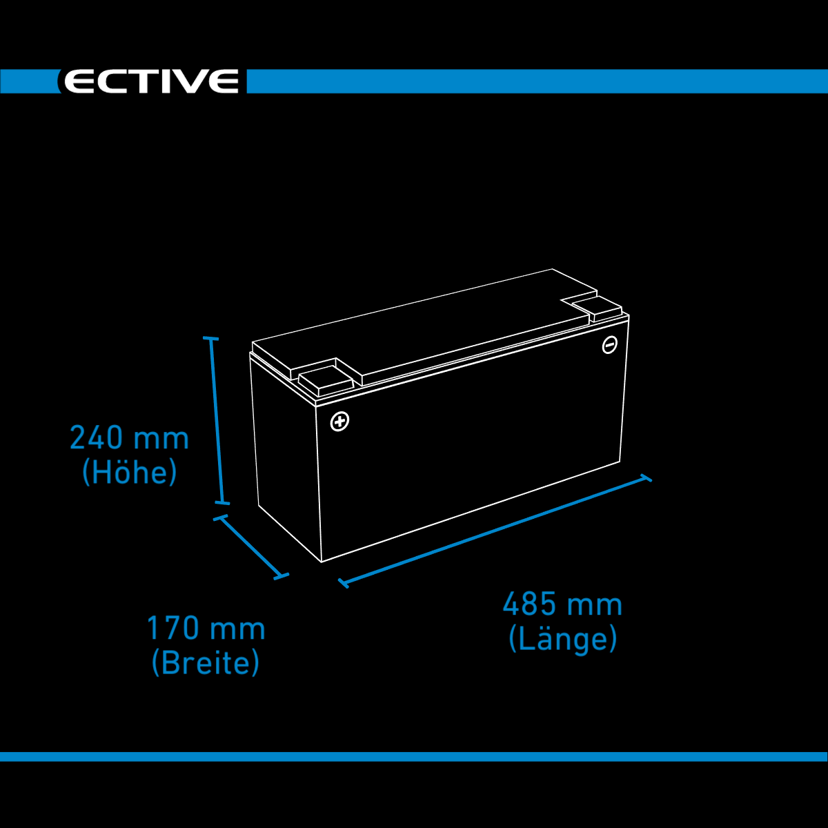 ECTIVE LC 100L BT 24V LiFePO4 Versorgungsbatterie 100 Ah