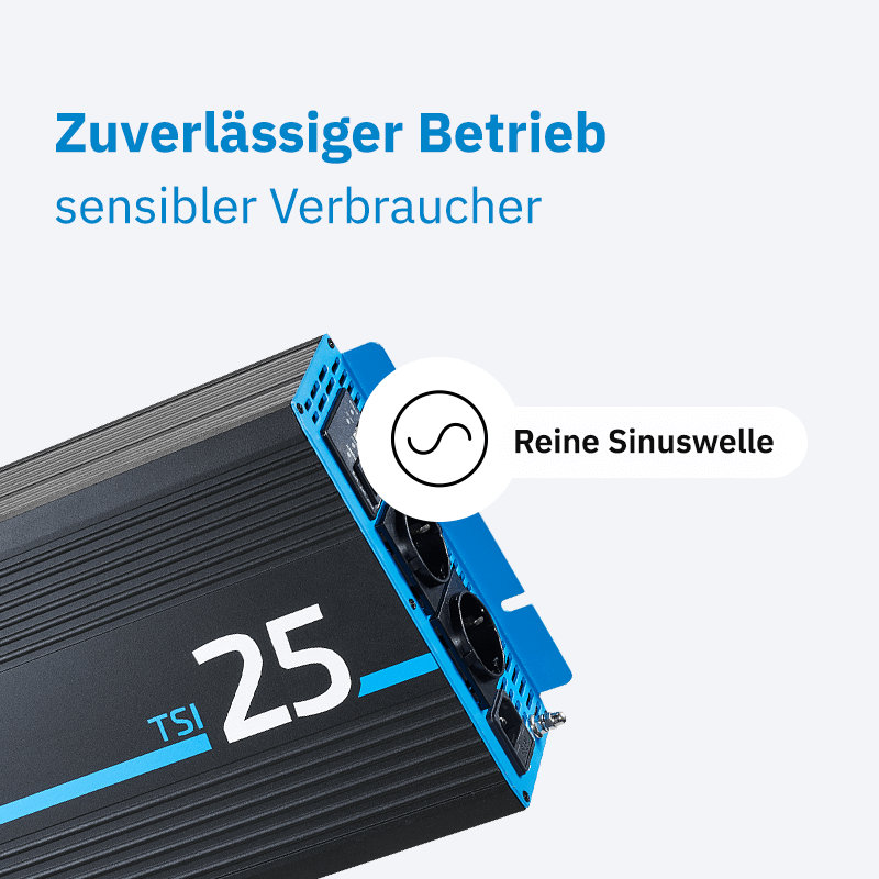 ECTIVE TSI 25 2500W 12V Sinus-Wechselrichter