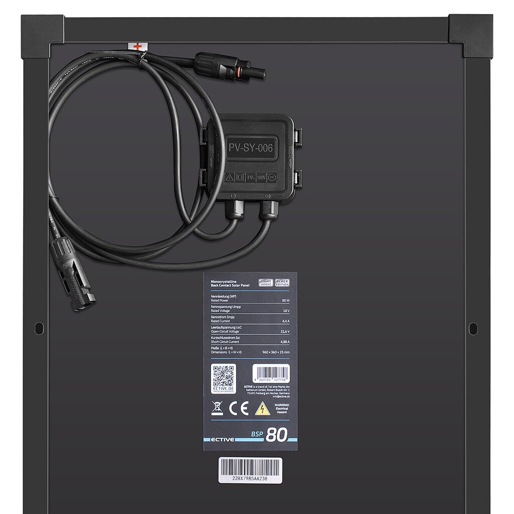 ECTIVE BSP 80 Black Lightweight Monokristallin Solarmodul 80W